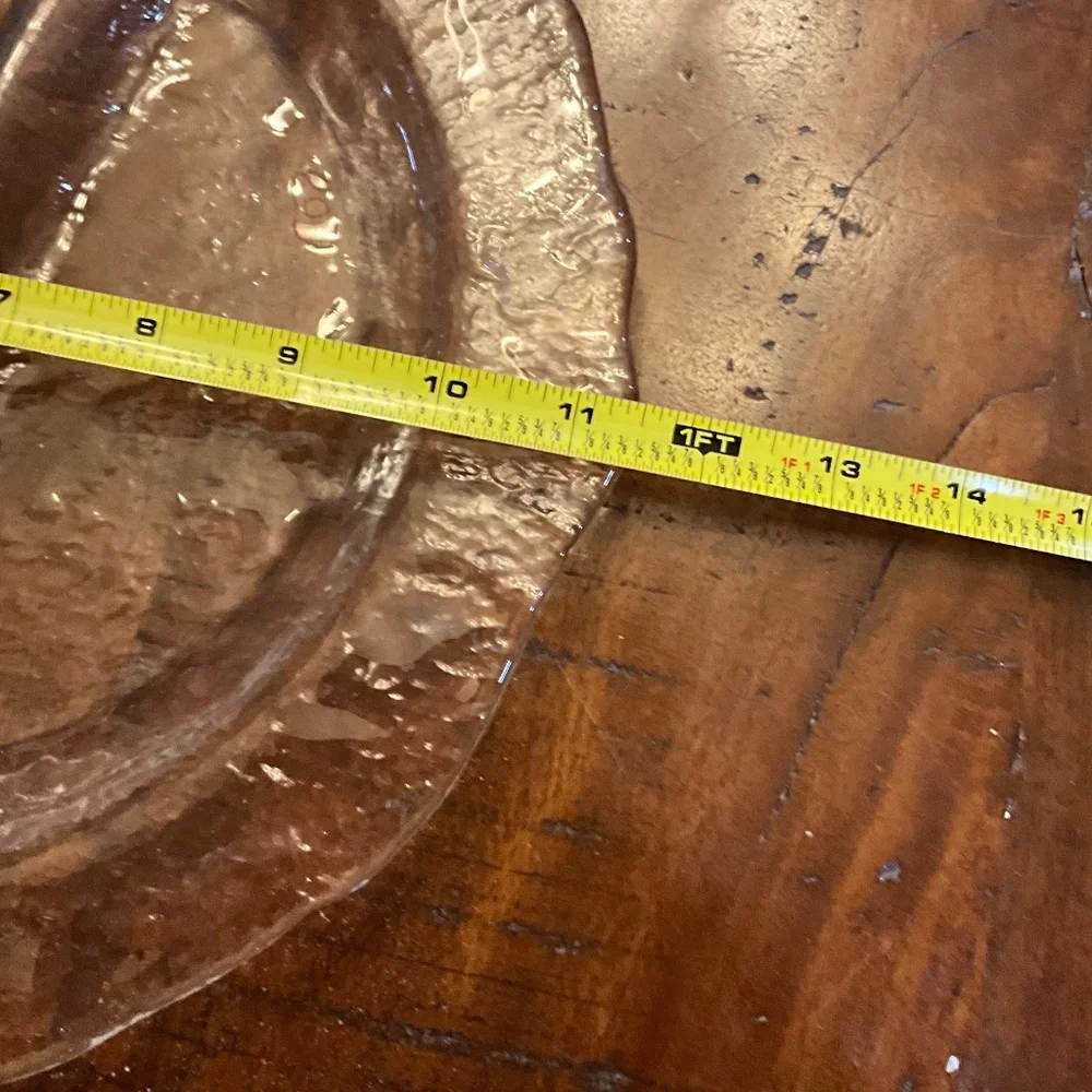 3 Unique Elegant Hand Blown Glass Vintage Serving Pieces - Picture 10 of 10